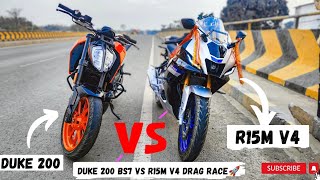 Epic Drag Race: DUKE 200 BS7 VS R15M V4 2024 MODEL