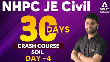 NHPC JE 2021 | Civil Engg. | Soil  30 Days Crash Course #4