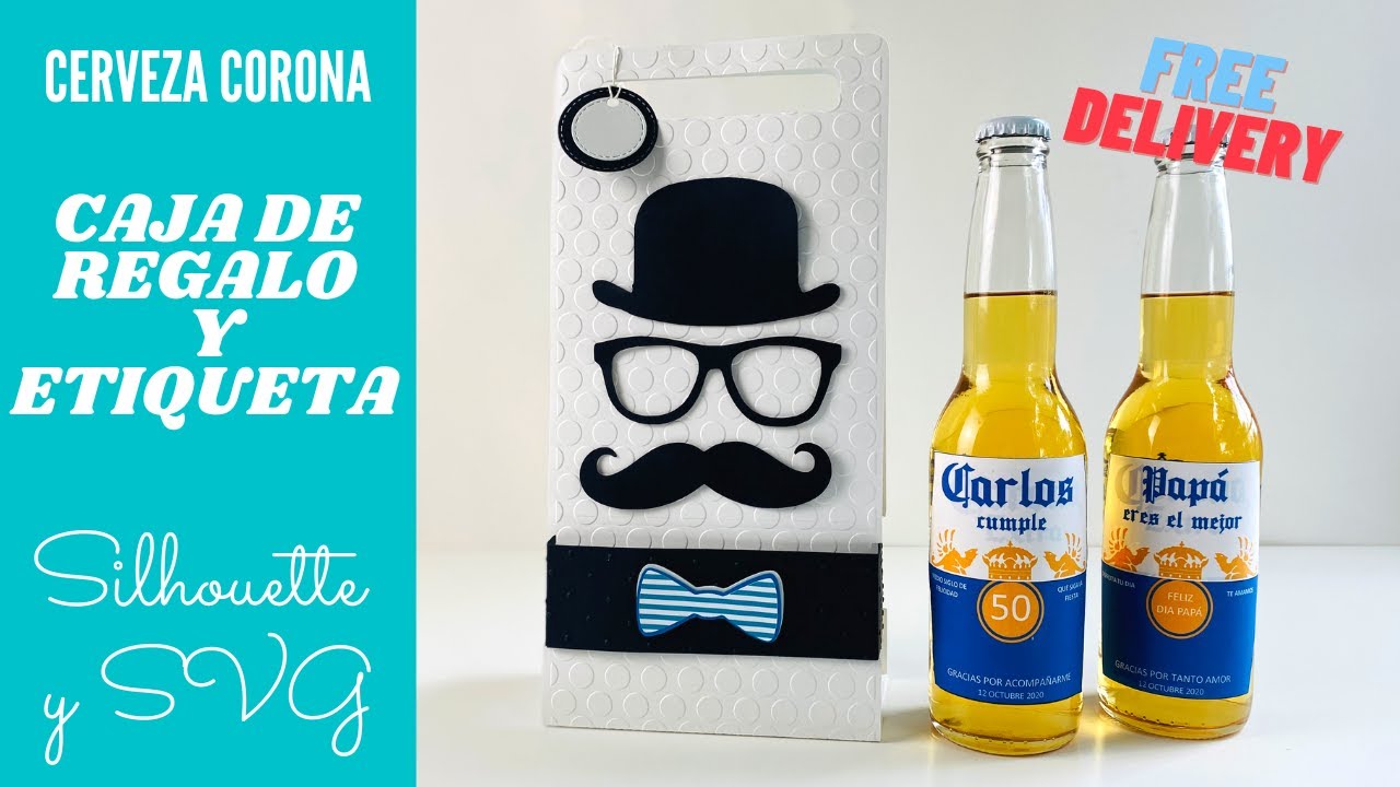 ? Regalo Cerveza Corona. Archivos Studio, SVG y etiquetas gratis!!!!  Cricut y Cameo. - YouTube