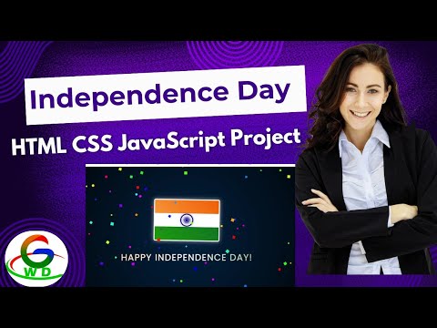 HTML CSS JavaScript Project || Happy Independence Day  || Practice Project 2024