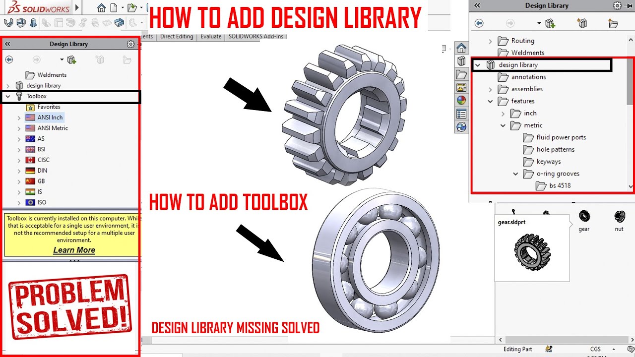 solidworks design library free download