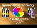 Yellow and Purple to make BROWN with Arctic Fox | Part 1