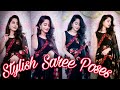 Stylish saree poses at home  unique  best pose in saree youtube best happy