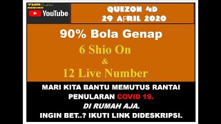 Prediksi Togel Quezon 29 April 2020 90 Bola Genap Youtube