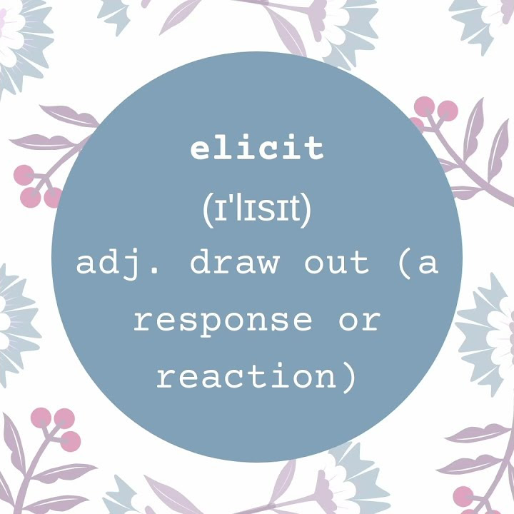 A word a day keeps the dictionary away - elicit