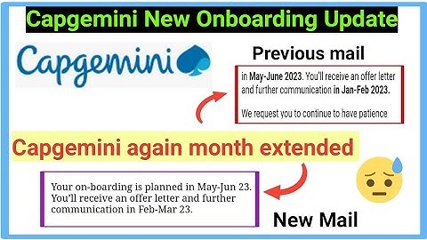 Cagemini new onboarding & joining updatelCapgemini extended month for onboarding communication month