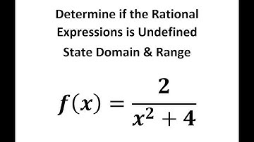 Determine if the Rational Expression is Undefined Ex.  2