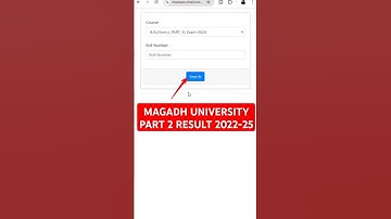 magadh University Part 2 Result 2022-25 : Magadh University Part 2 Result 2025 #magadhuniversity