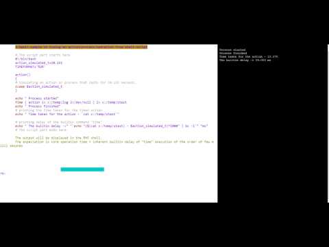A basic simple script for timing an action/process/operation from shell script