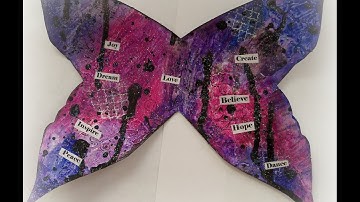 Explorations of Me / how to make a Mixed media butterfly