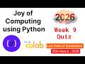 NPTEL Joy of Computing Python Week 9 Quiz Answers 2026
