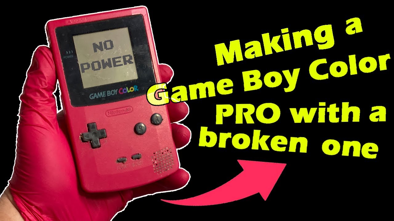 Making a Game Boy Color PRO with a broken one - YouTube