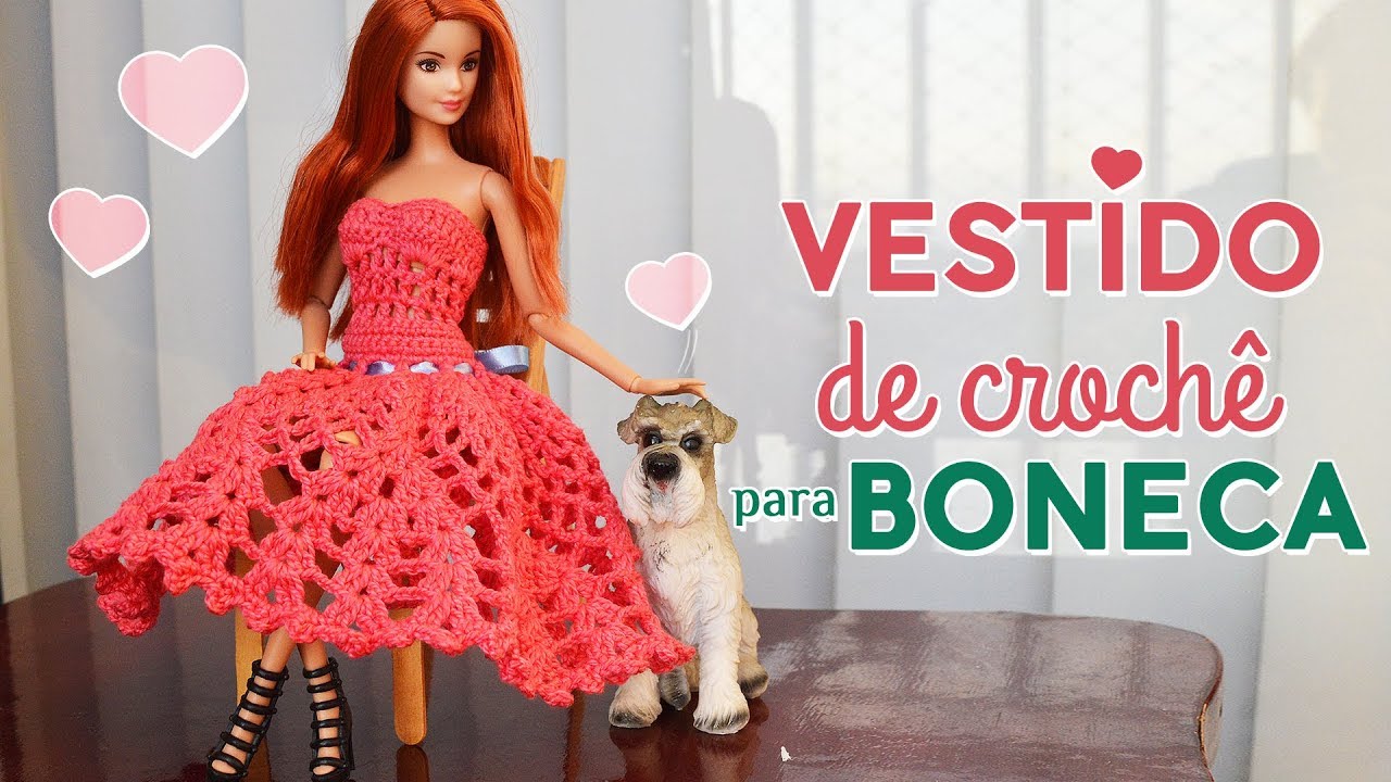 Vestido, mala, chapéu e boxer para Barbie em croché A Dos Cunhados E  Maceira • OLX Portugal