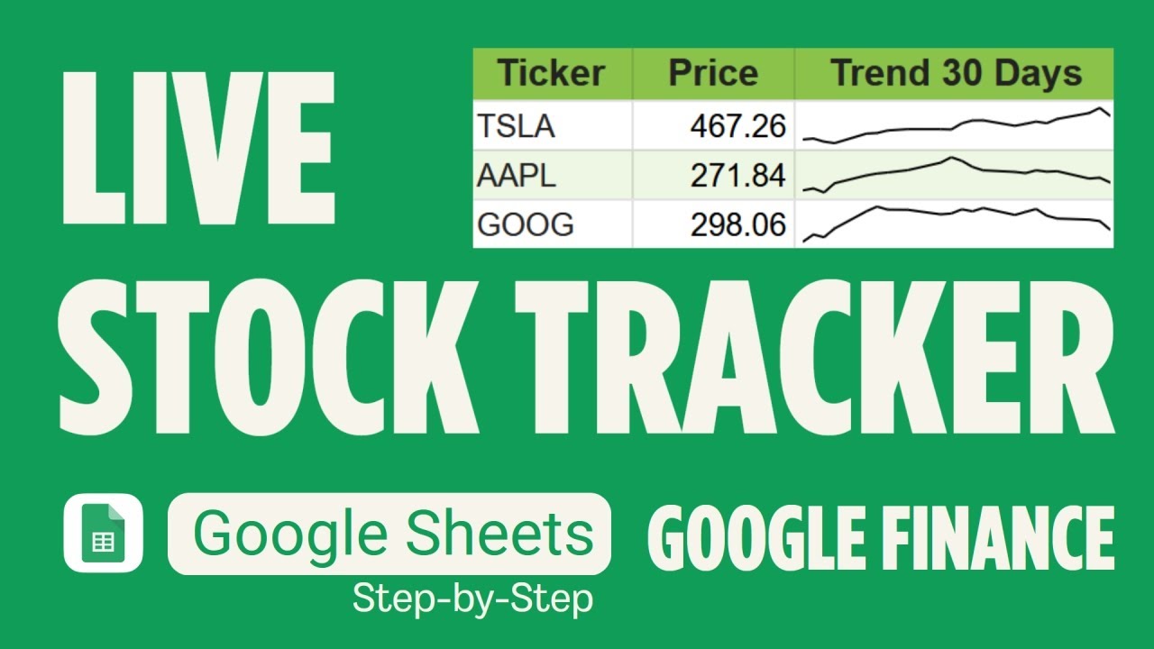 Build a LIVE STOCK TRACKER in Google Sheets (Google Finance Hack)