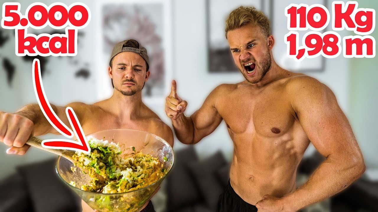 Ich esse 1 Tag lang wie mein 110 Kg schwerer Freund | 5000 kcal