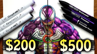 $200 vs $500 MARKER ART | Cheap vs Expensive!! WHICH is WORTH IT..?