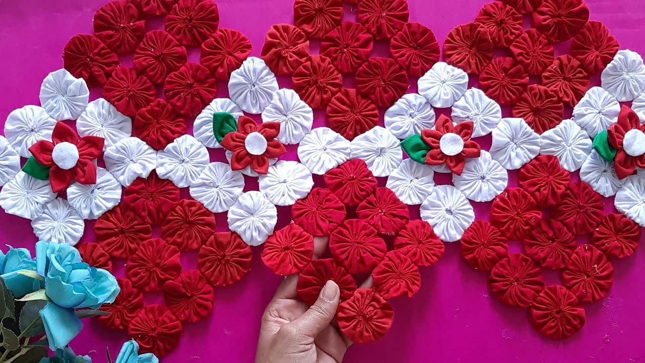 CENTRO DE MESA FEITO COM FUXICOS VENDA POR R$ 80 REAIS