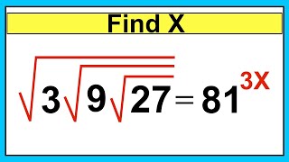 Nice Square Root Math Simplification |Find the Value of X