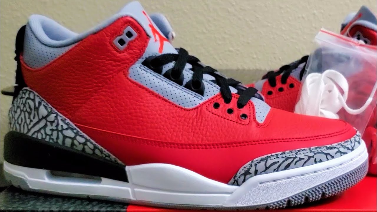 Did You Cop On Shock Drop? Air Jordan 3 Retro SE Fire Red Grey Cement ...