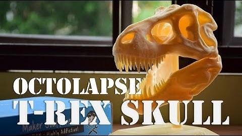 3D Printing T Rex Skull with PLA | Octolapse Timelapse