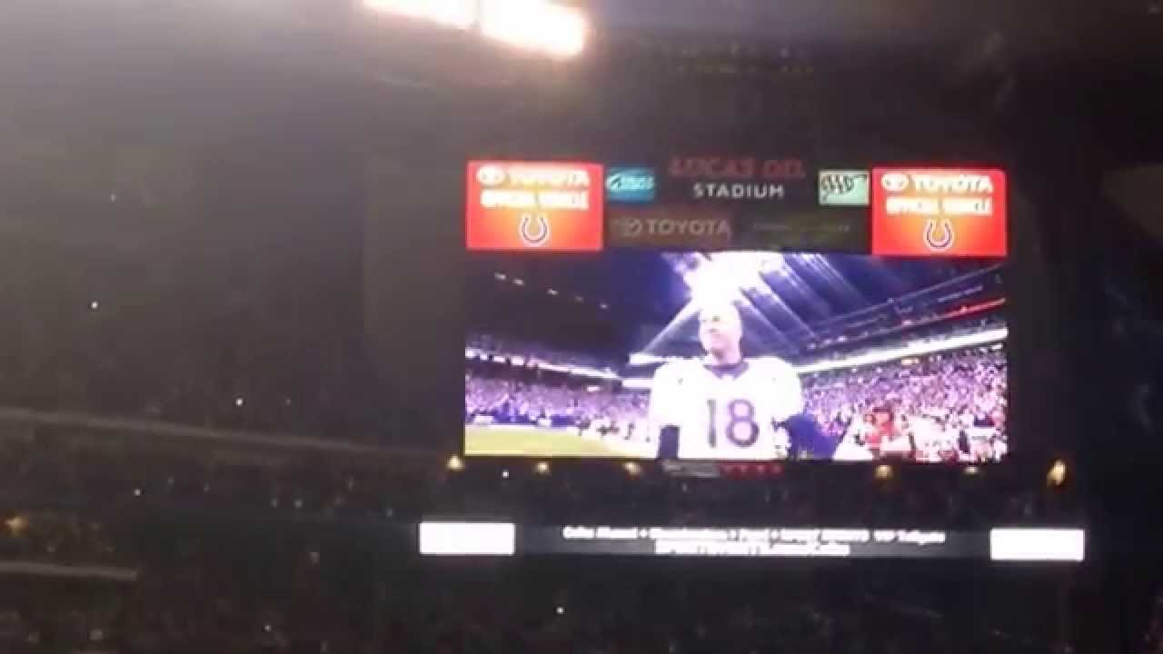 Peyton Manning Tribute Lucas Oil Indianapolis Colts