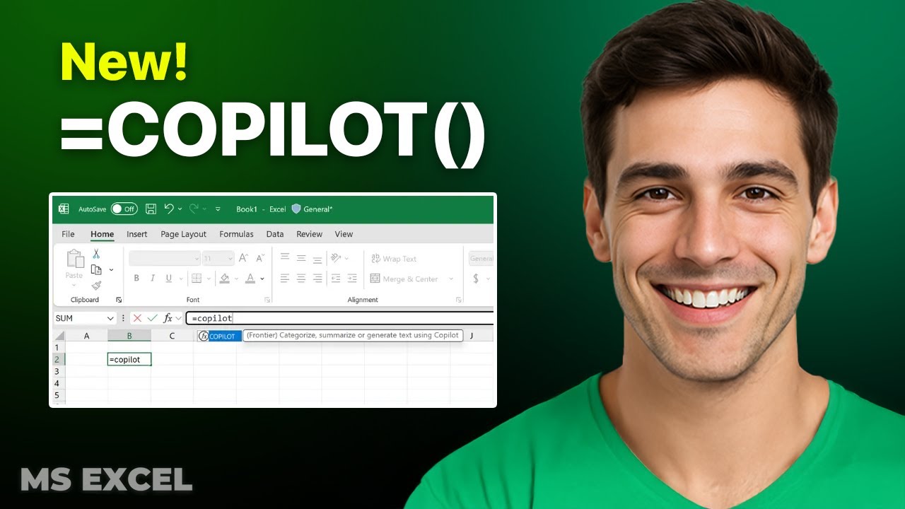 MS Excel COPILOT For Beginners | How To Use The New COPILOT Function In ...