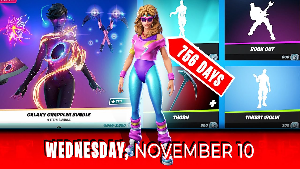 AEROBIC ASSASSIN returns after 756 days & TINIEST VIOLIN is back - November 10 Item Shop