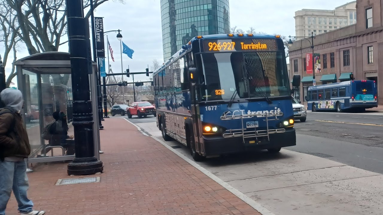 Ride on CTtransit 1677 on Route 901•926•927 to Torrington Plaza YouTube
