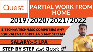 Quest Work From Home Jobs For Freshers 2022 In Telugu| Work From Home Jobs In Telugu 2022