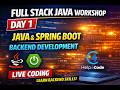 Full Stack Java Workshop – Day 1 | Java + Spring Boot + Backend Development | Live Coding