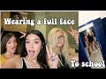 WEARING A FULL FACE OF MAKEUP TO SCHOOL | Brie Garcia