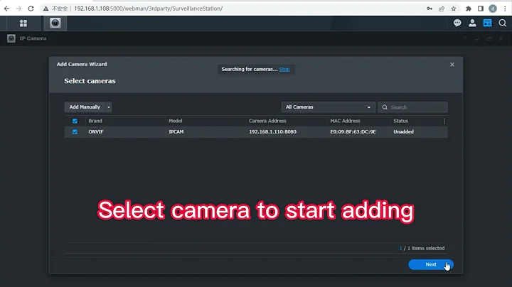 Synology Surveillance station connection method