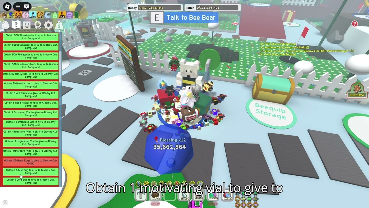 Bee Swarm Simulator - Starting Bee Bear's Cheering Up Gloomy Cub 4