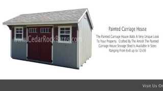Painted Carriage House Garden Shed