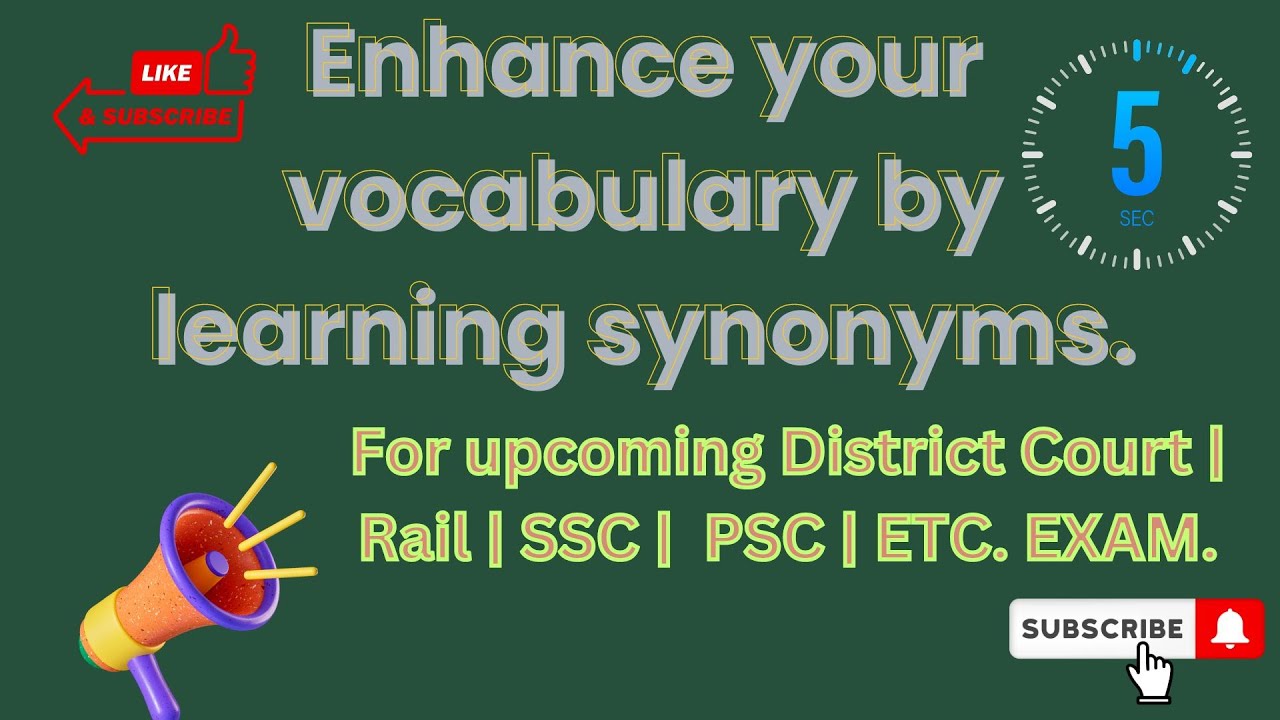 Mastering objective general english part 3 synonyms for all exams