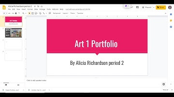 Creating a Digital Art Portfolio through Google Slides