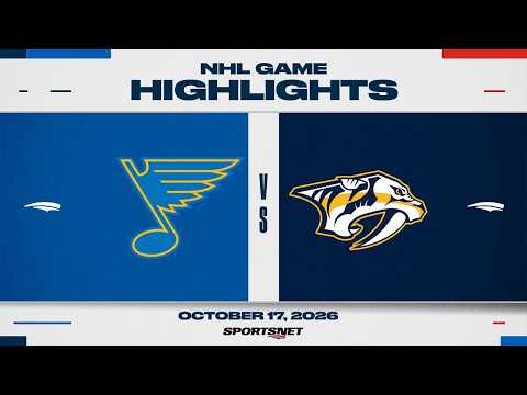 NHL Highlights | Blues vs. Predators - October 17, 2026