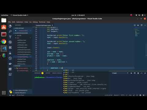 Java: Determining the Smallest and Largest of Two Numbers