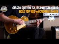 Gibson custom 56 les paul standard carmelita neck gold top vos