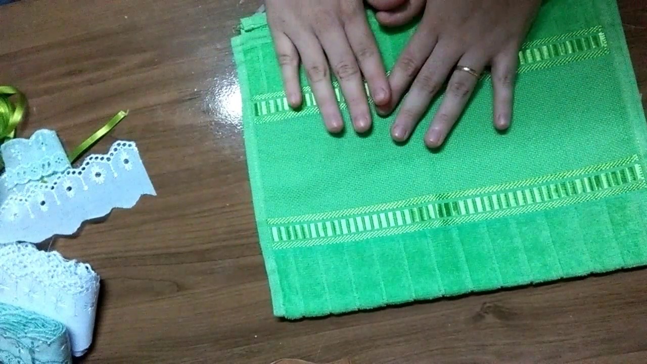 como aplicar barrado em toalha de mão