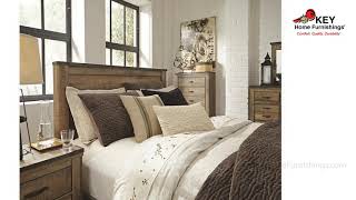 Ashley Trinell Tall Pier in Brown Ashley Trinell Queen Panel Bed B446QPB | KEY Home
