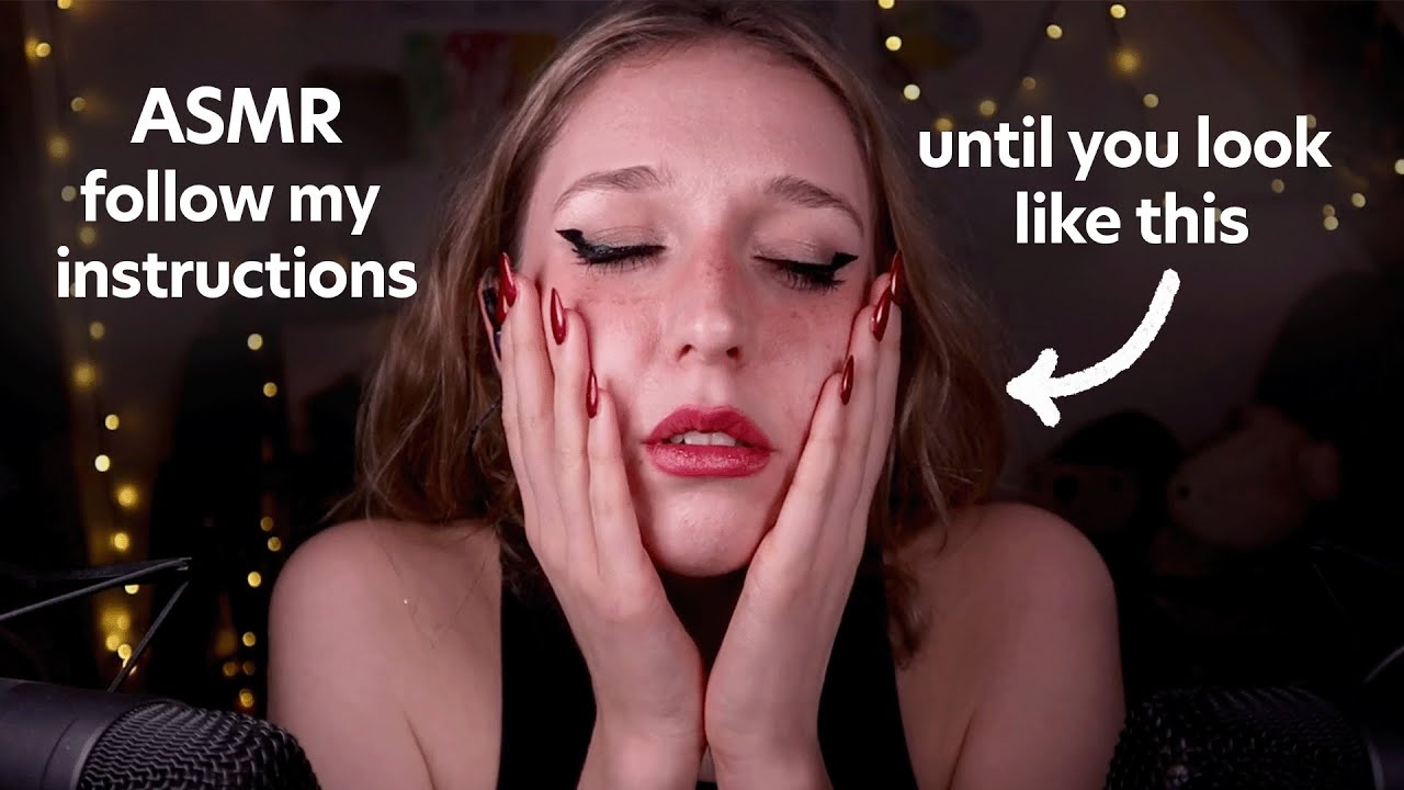 ASMR follow my instructions & mirrored touches (face touching, scalp & shoulder massage)