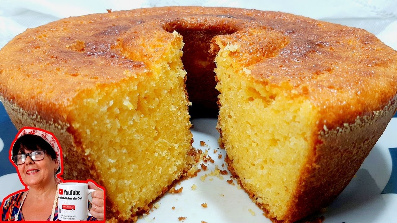 Bolo de milho com queijo.