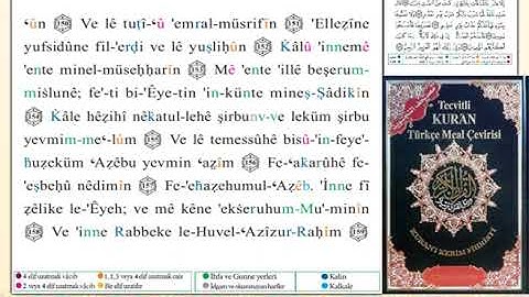 ختمة من مصحف التجويد باللغة التركية الصفحة رقم 373