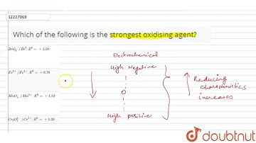 Which of the following is the strongest oxidising agent?