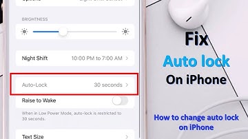 iPhone Auto Lock 30 seconds Fix || How to change auto lock on iphone