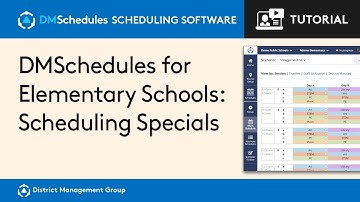 Scheduling Specials in Elementary School - DMSchedules for Elementary Schools Scheduling Software