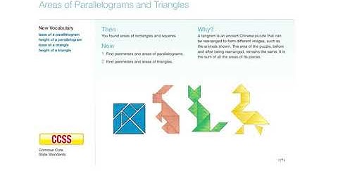 11.1 Area of Parallelograms and Triangles