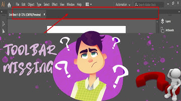 How to get back illustrator upper toolber - toolbar missign - graphis design tutorial