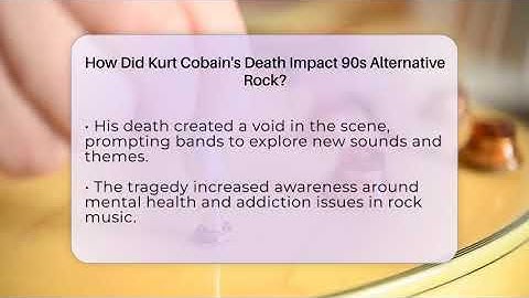 How Did Kurt Cobain